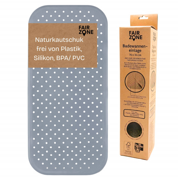 FAIR ZONE Badematte 76x34cm in verschiedenen Farben - FSC 100% NC- COC – 029595