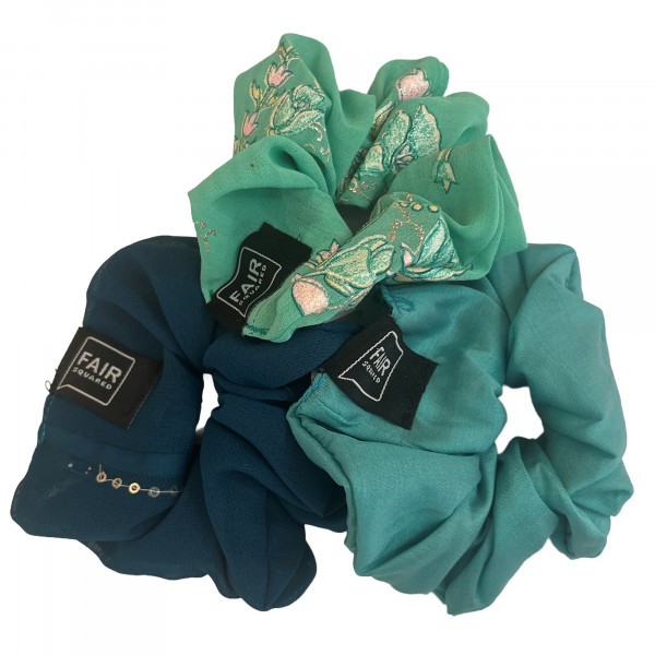 FAIR SQUARED Scrunchies Tuerkis