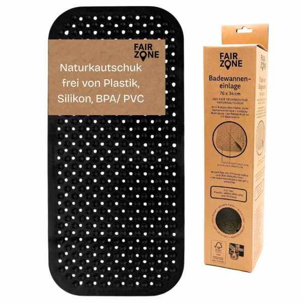 FAIR ZONE Badematte 76x34cm in verschiedenen Farben - FSC 100% NC- COC – 029595