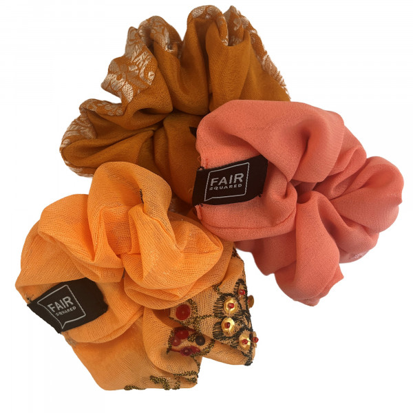 FAIR SQUARED Scrunchies Apricot