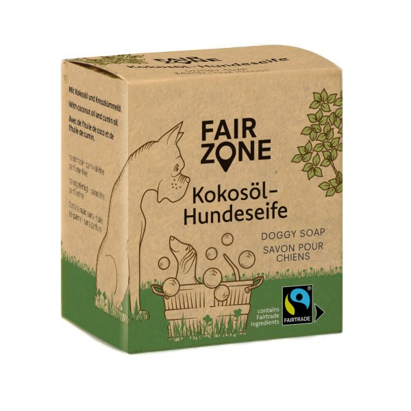 FAIR ZONE Hundeseife  Kokosöl (mit Schwarzkümmelöl) 160gr