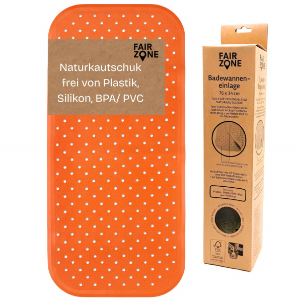 FAIR ZONE Badematte 76x34cm in verschiedenen Farben - FSC 100% NC- COC – 029595