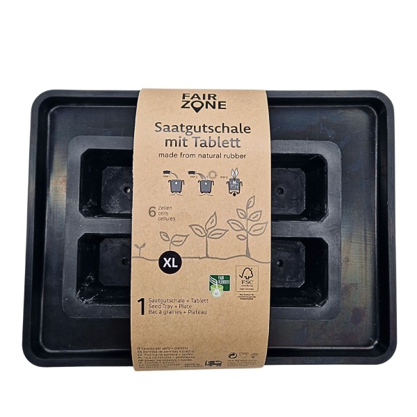 FAIR ZONE Saatgutschale XL mit Tablett - FSC 100% NC- COC - 029598